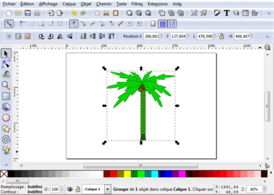 Capture d'écran de Inkscape sous Windows 7