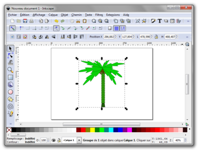 Capture d'écran de Inkscape sous Windows 7