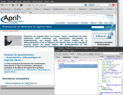 Capture d'écran de Mozilla Firefox